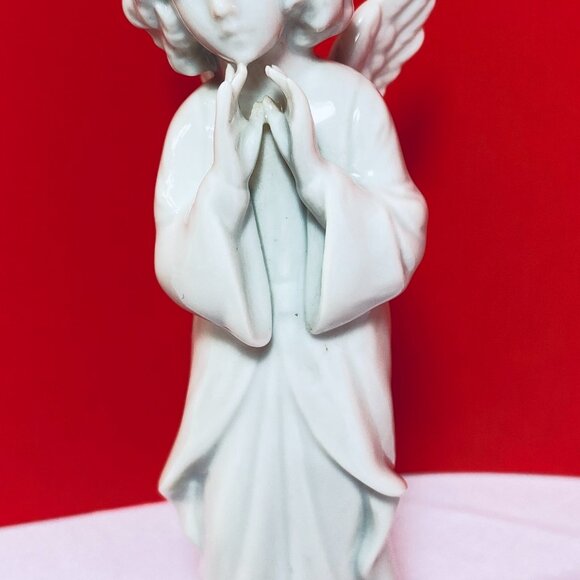 VNTG Metzler & Ortloff 7256 Germany Standing Praying Angel Porcelain 5" Figurine - Picture 8 of 8